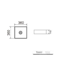 YS28446-GD 카운터 세면대 위 세라믹, 예술적인 세면대, 세라믹 싱크대;